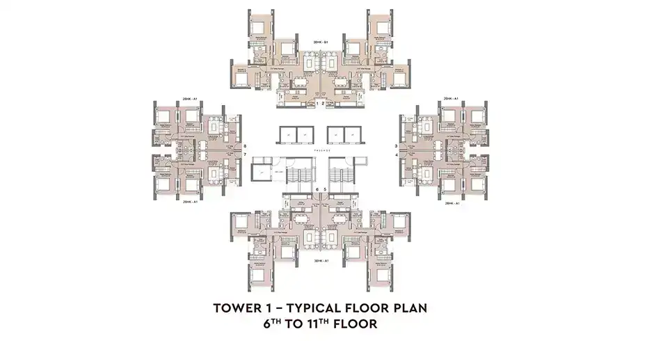 Sunteck Crescent Park Shahad Kalyan Floor Plans